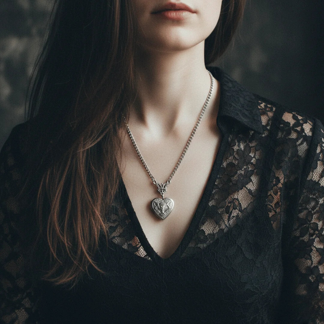Bat Locket Necklace