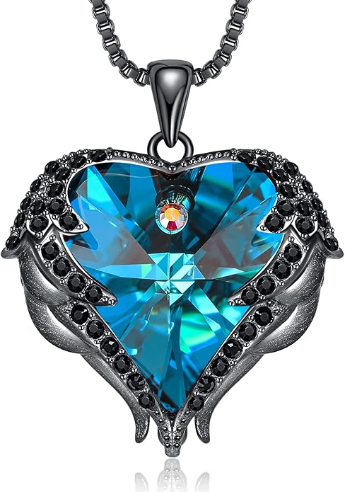 Birthstone Angel Wings Necklace