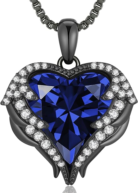 Birthstone Angel Wings Necklace