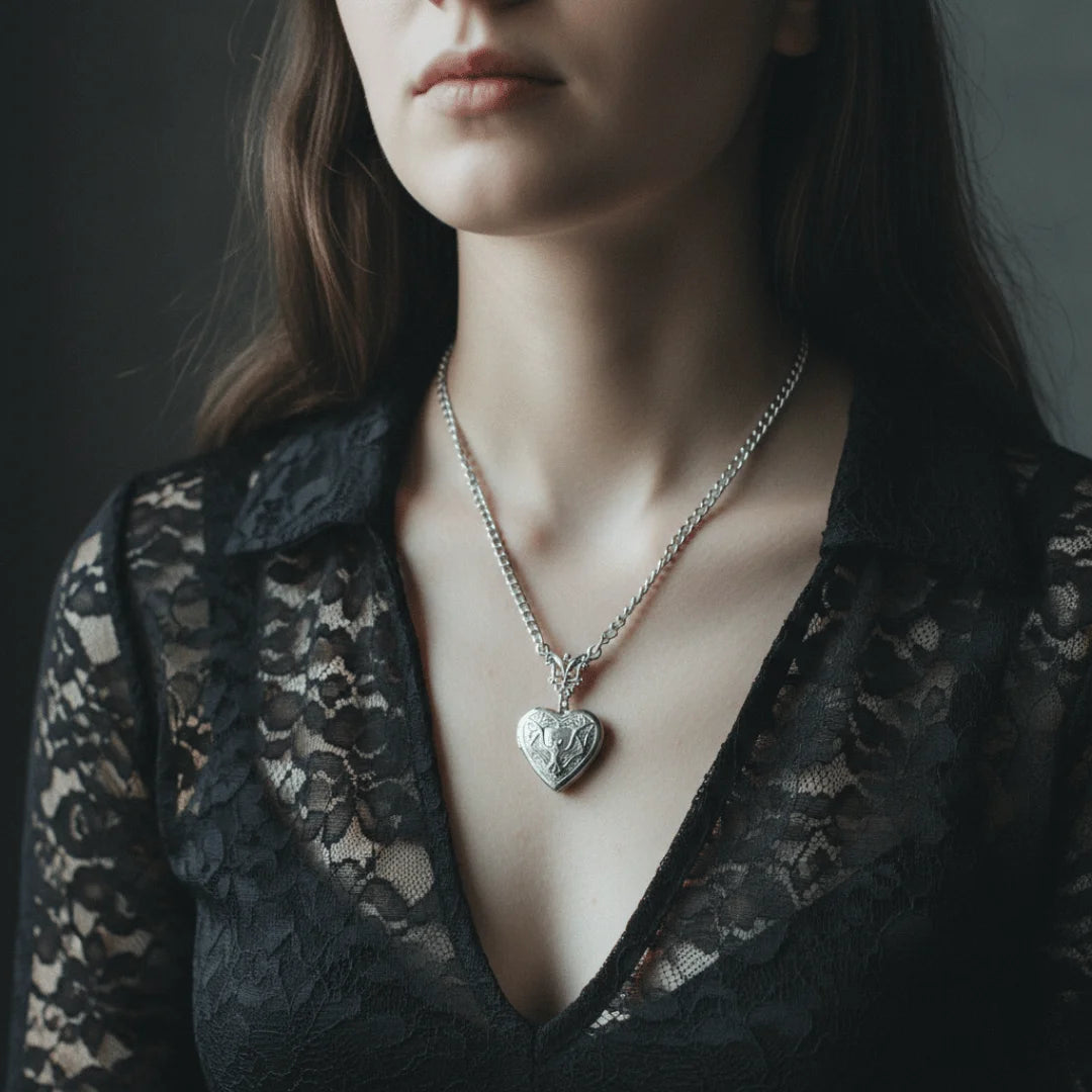 Bat Locket Necklace