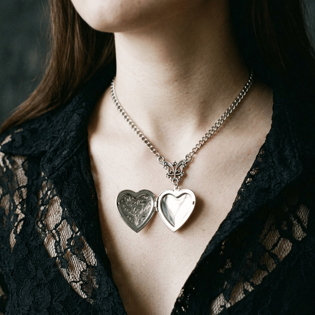 Bat Locket Necklace
