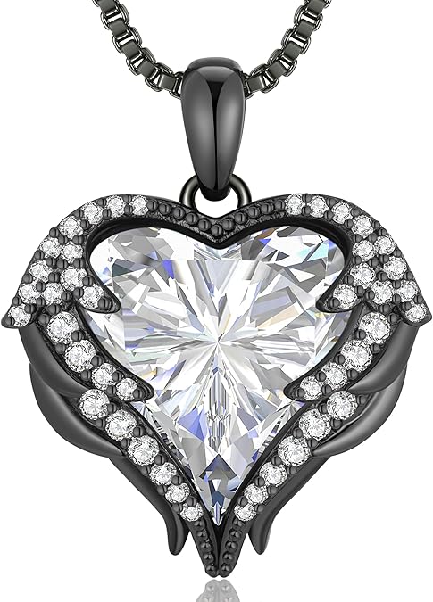 Birthstone Angel Wings Necklace