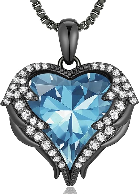 Birthstone Angel Wings Necklace