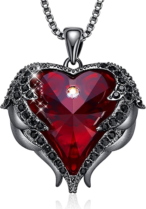 Birthstone Angel Wings Necklace