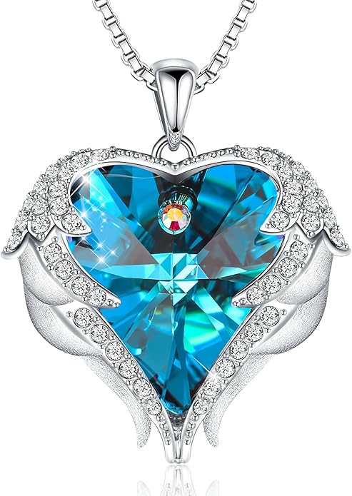 Birthstone Angel Wings Necklace