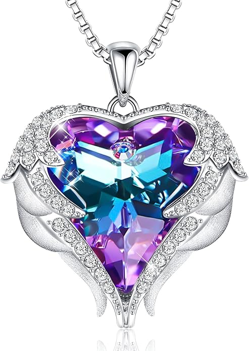 Birthstone Angel Wings Necklace