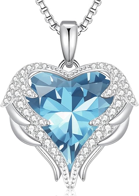 Birthstone Angel Wings Necklace
