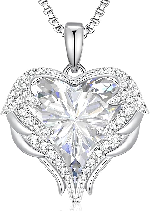 Birthstone Angel Wings Necklace