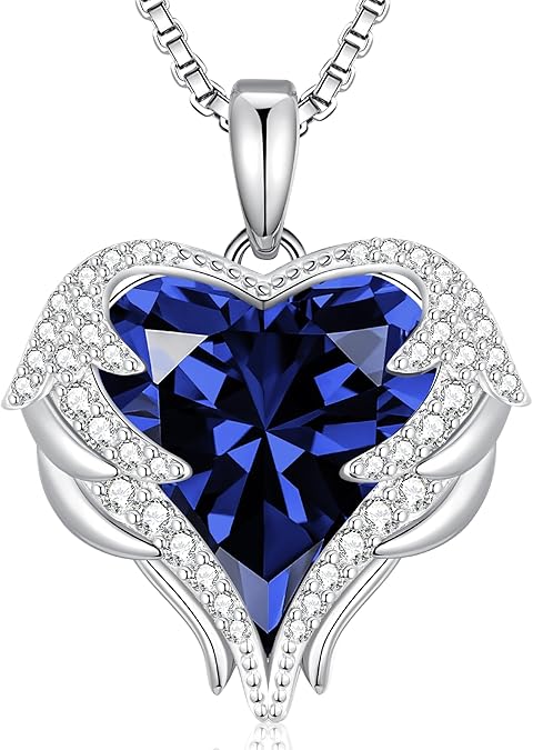 Birthstone Angel Wings Necklace